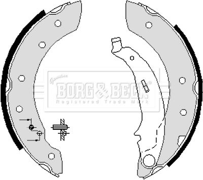 BORG & BECK Комплект тормозных колодок BBS6233
